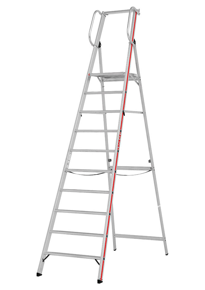 Hymer Wide Platform Step Ladder With Double Handrails