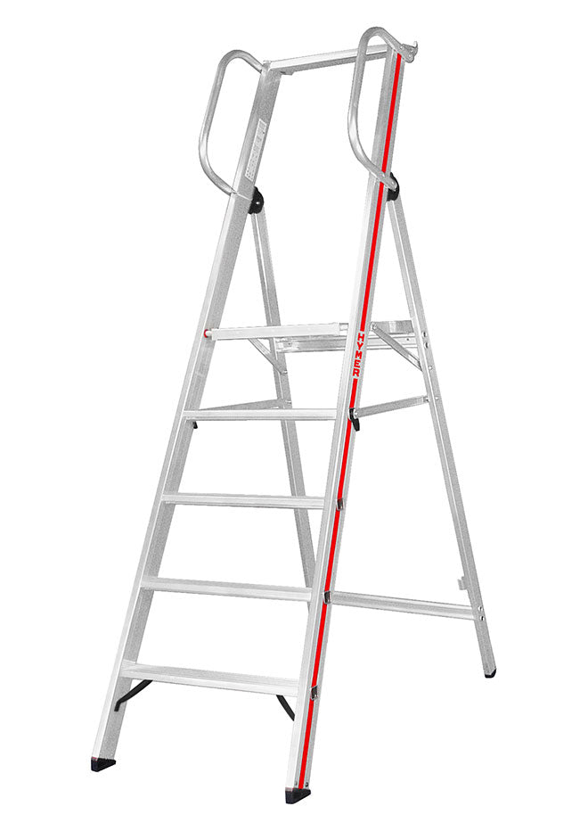 Hymer Wide Platform Step Ladder With Double Handrails