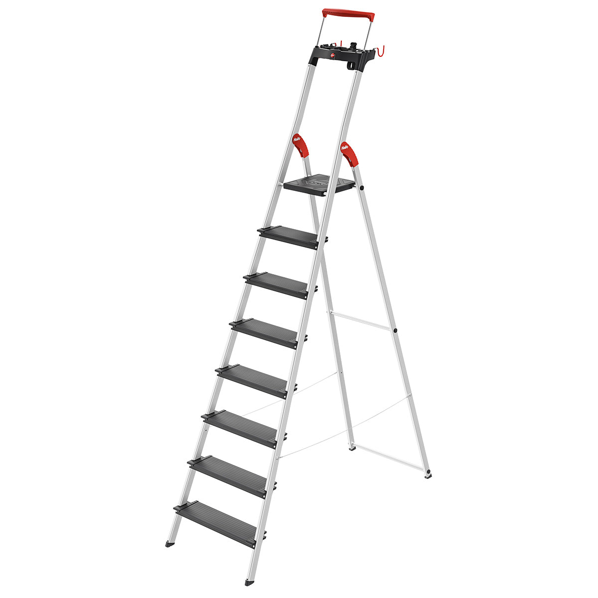 Hailo L100 TopLine Aluminium Step Ladder With Safety Handle