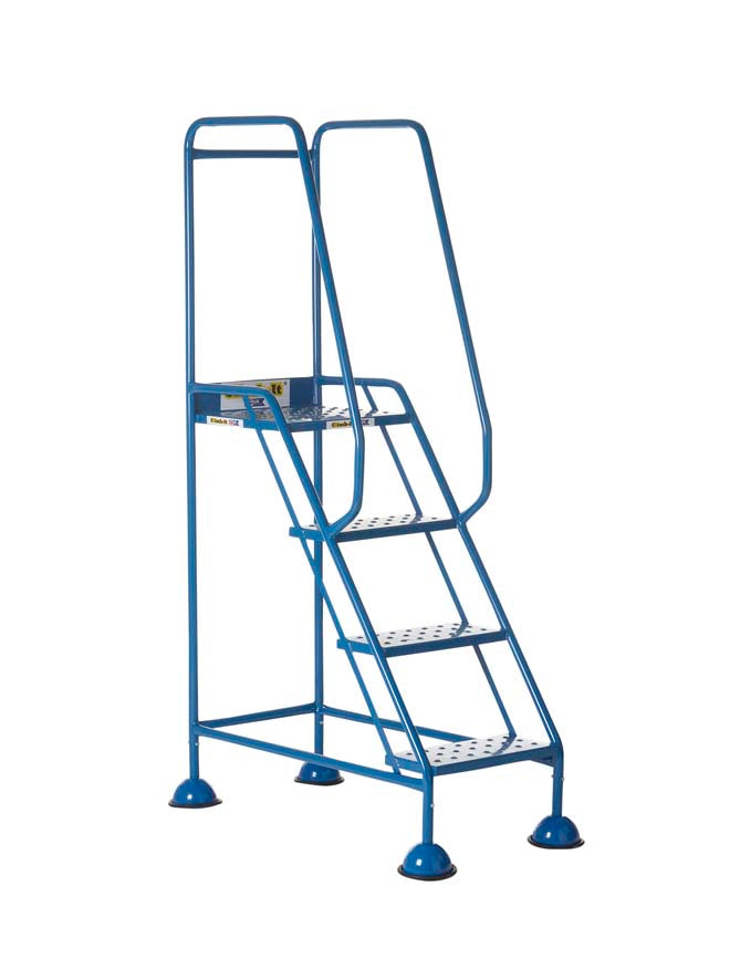 Climb It Mobile Warehouse Step With Domed Feet & Punched Treads