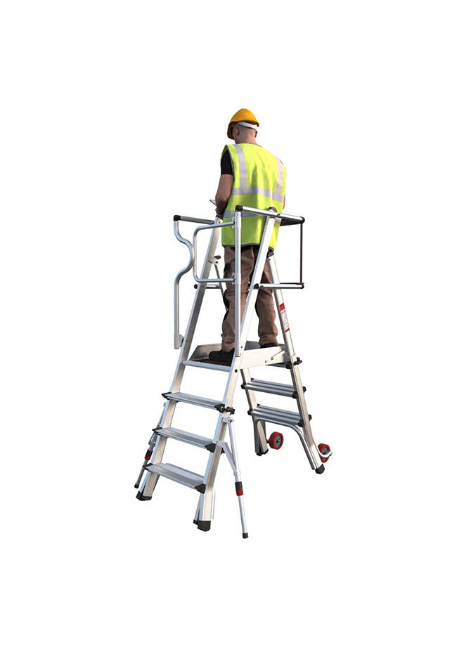AlphaDeck Adjustable Podium Step Ladder