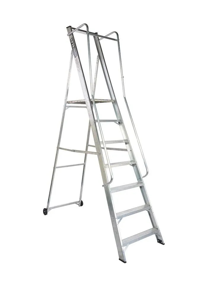 Lyte Magnastep NBSWPM Wide Platform Stepladders with Double Handrails