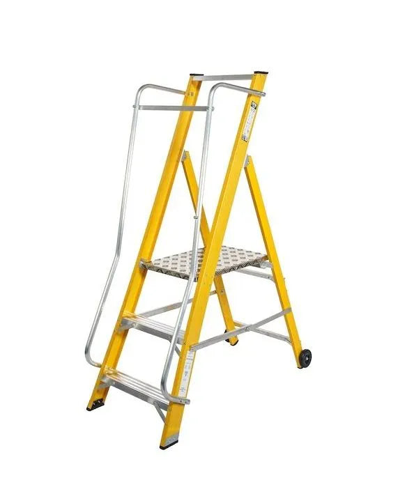 Lyte NYFWP Glass Fibre Wide Stepladder Certified to EN131 Professional
