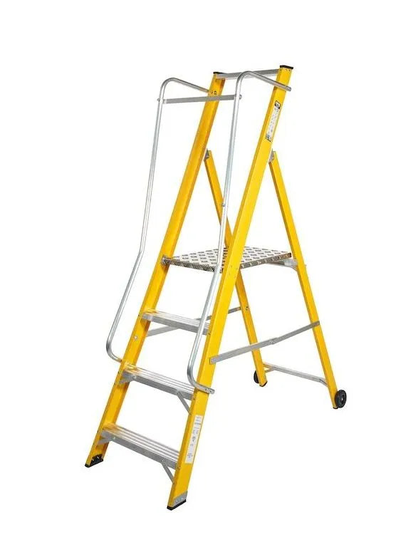 Lyte NYFWP Glass Fibre Wide Stepladder Certified to EN131 Professional