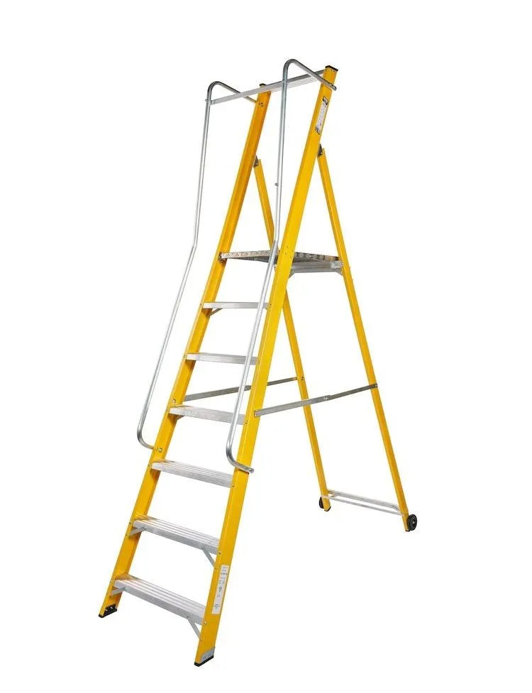 Lyte NYFWP Glass Fibre Wide Stepladder Certified to EN131 Professional