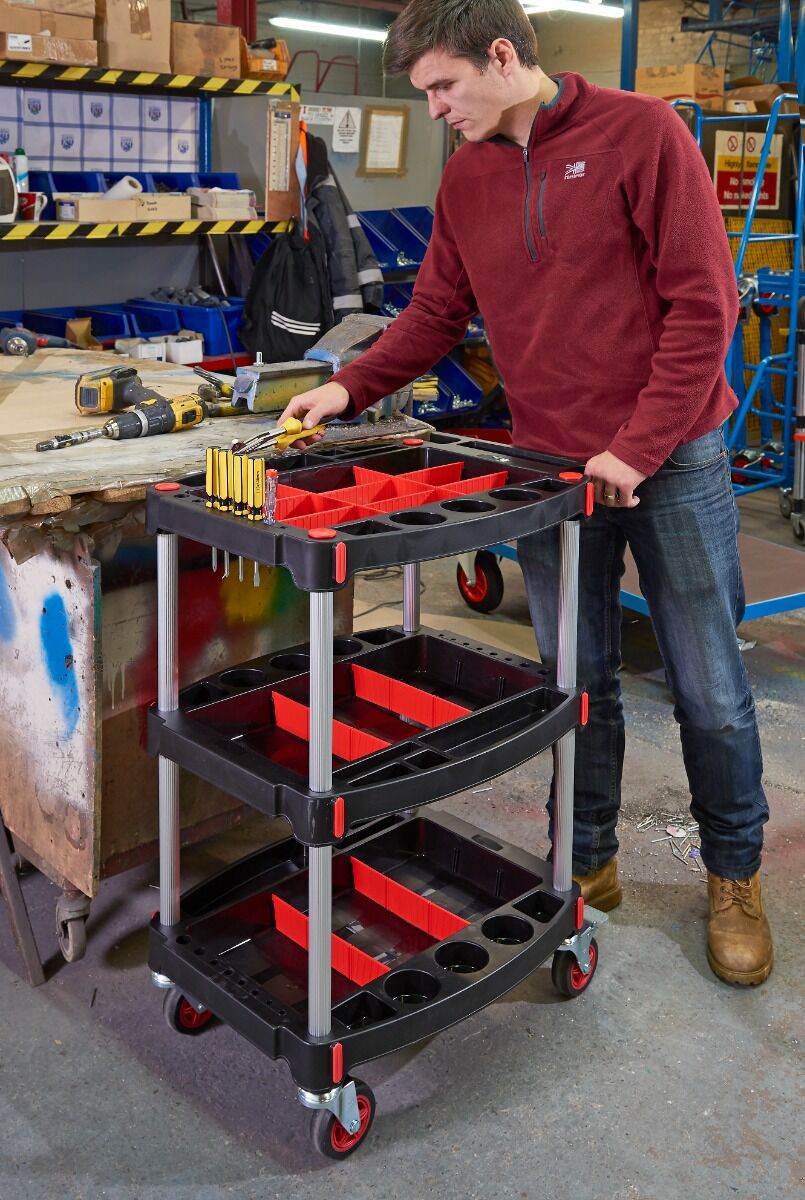 ProPlaz Handy Folding Compartment Shelf Trolley