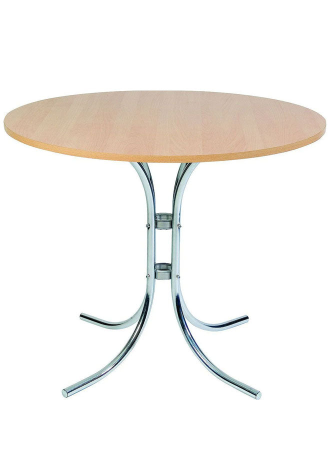 Round Bistro Table With Chrome Legs