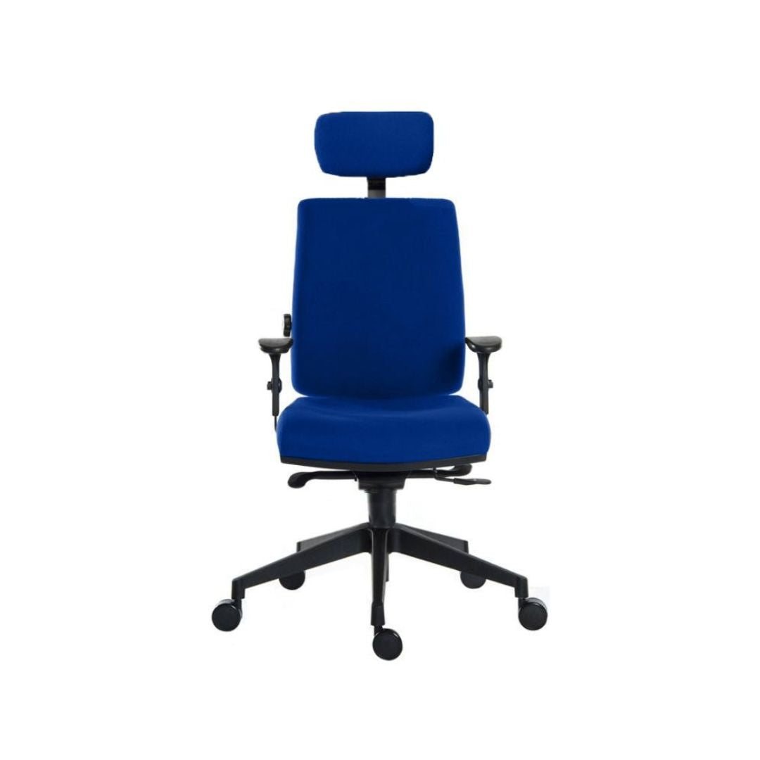 Ergo Plus Blue Office Chair With Headrest