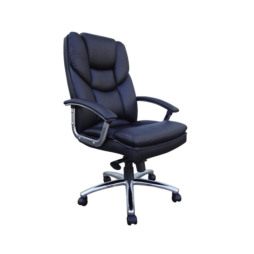 Skyline Black Leather Faced Executive Chair