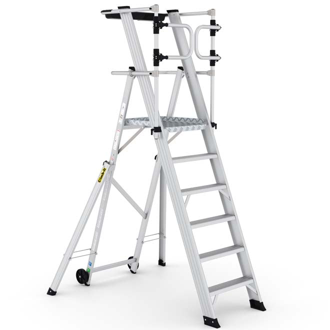 Climb It EN131 Folding Steps With Enclosed Platform