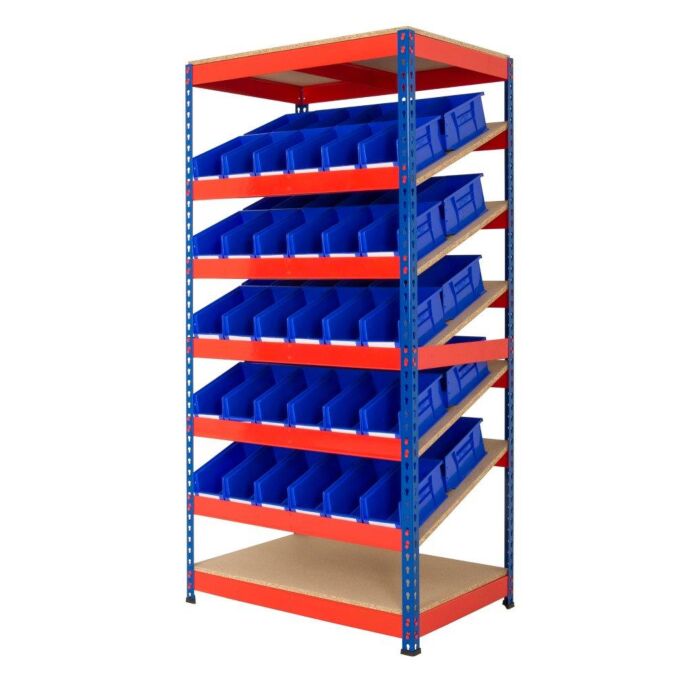 Kanban Sloping Shelving With Optional Bins