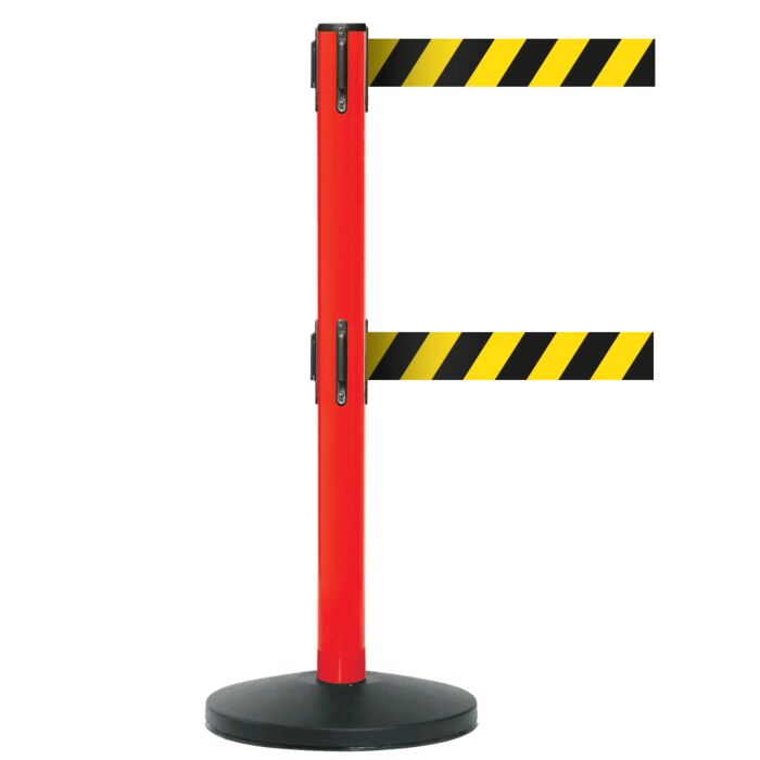 Double Safety Belt Barrier With Four Way Connectivity