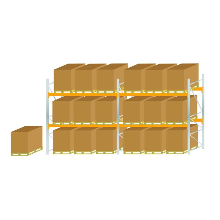 Industrial Pallet Racking System - 18 Pallet Capacity