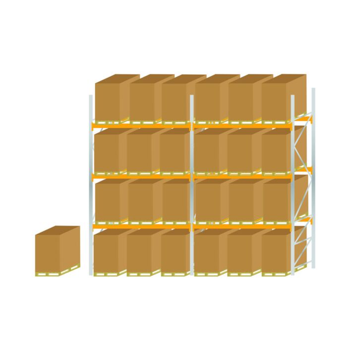 Industrial Pallet Racking System - 24 Pallet Capacity