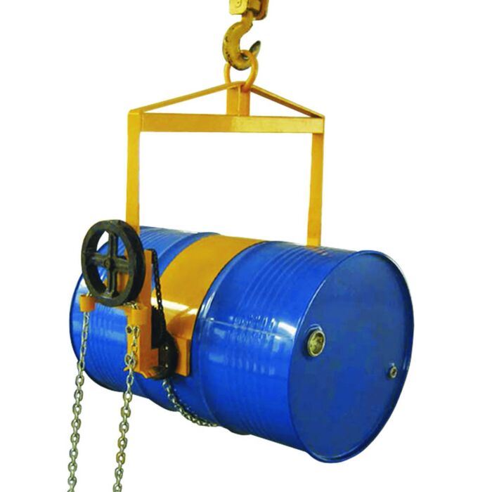 Overhead Drum Lifter With Geared Chain Control