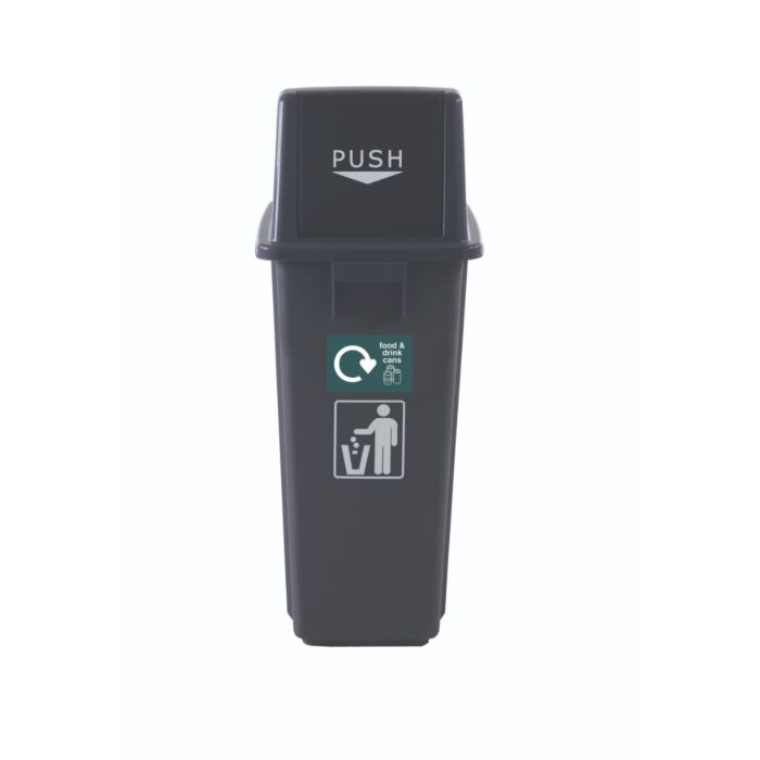 Flip Lid Recycling Bins - Set of 3