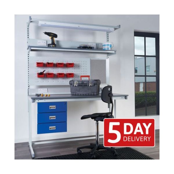 Express Cantilever Workbench With Beech Worktop