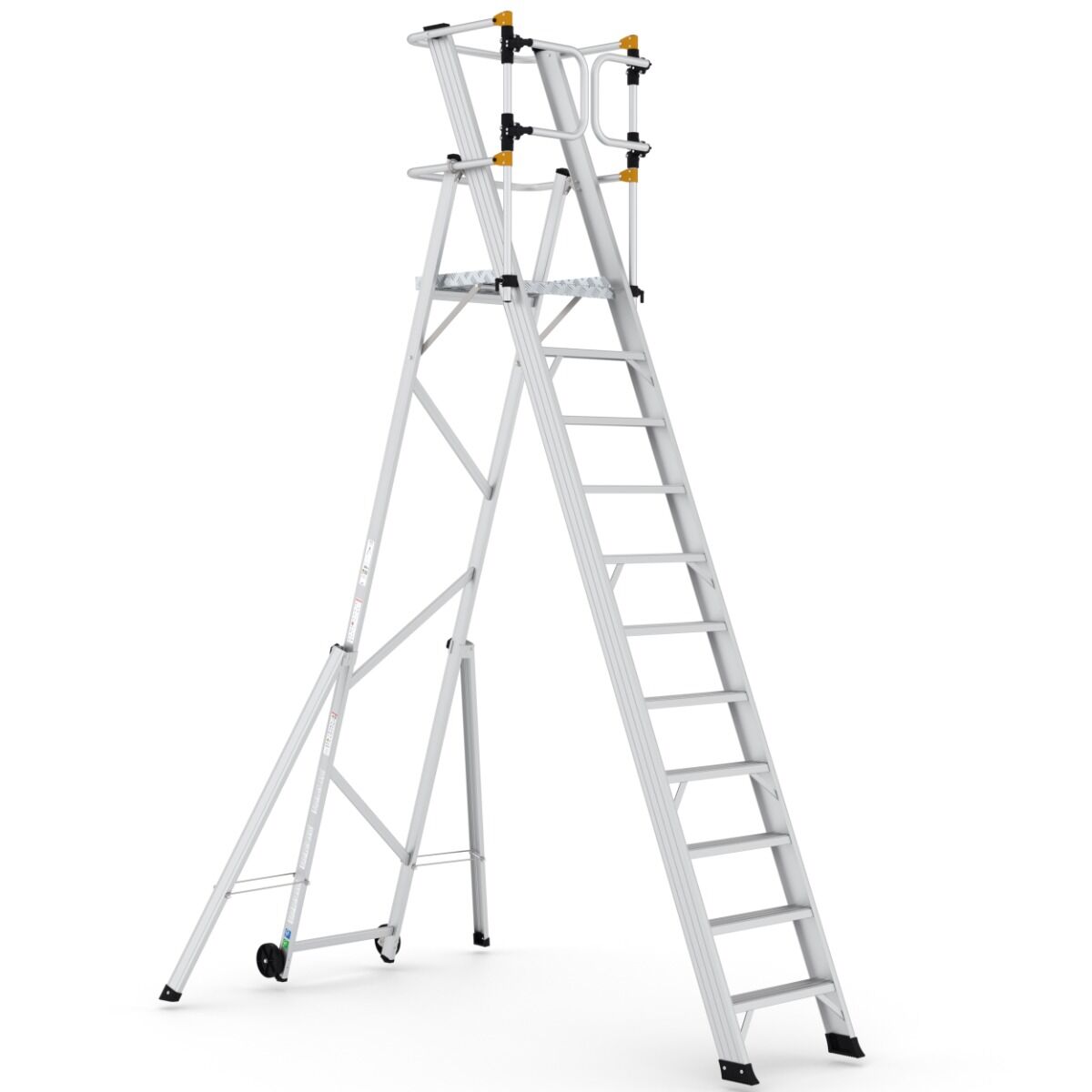 Climb It EN131 Folding Steps With Enclosed Platform