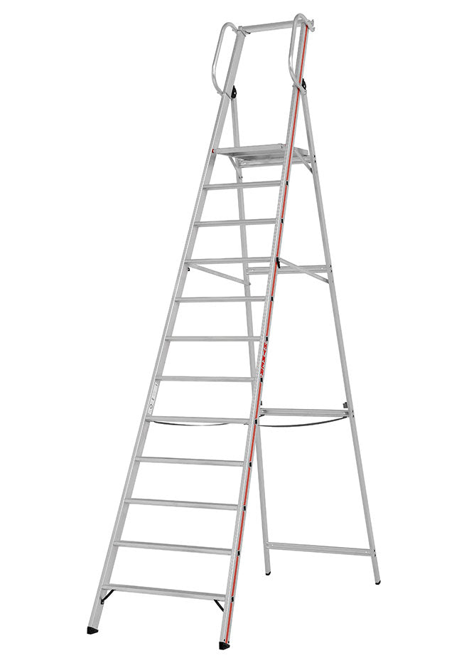 Hymer Wide Platform Step Ladder With Double Handrails