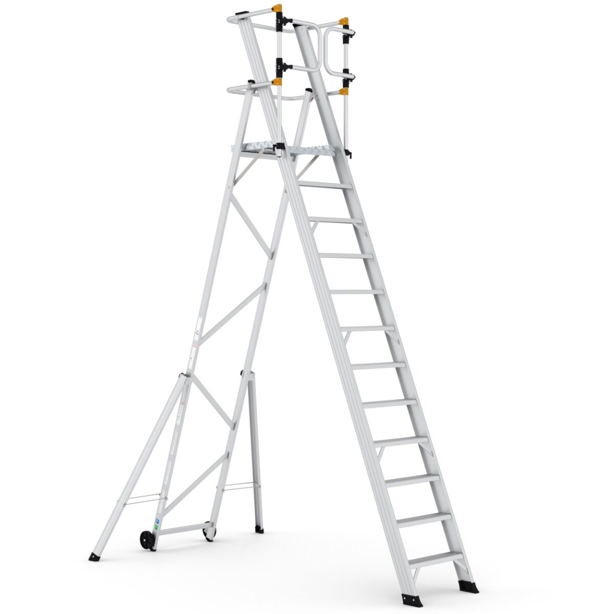 Climb It EN131 Folding Steps With Enclosed Platform