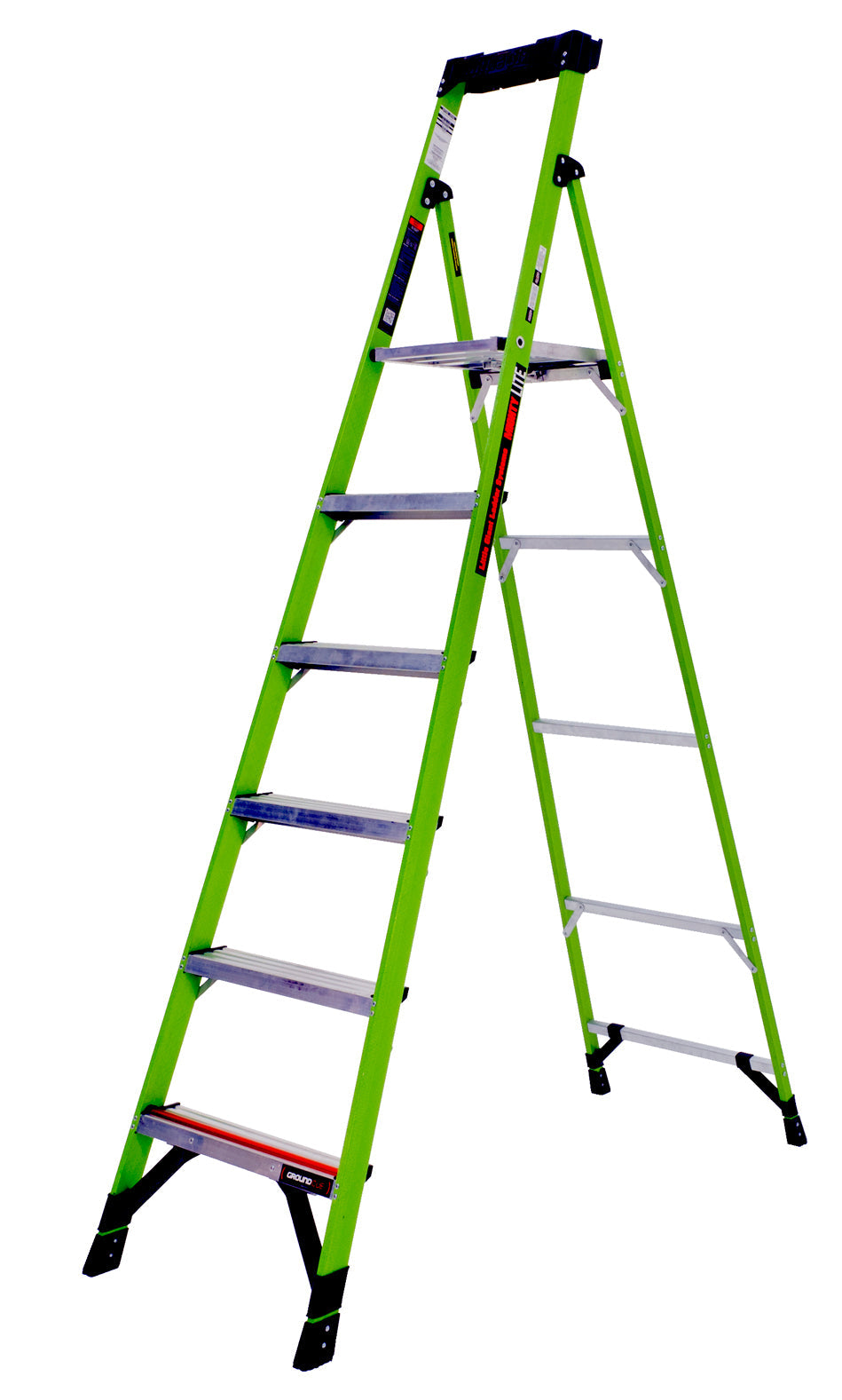 Little Giant Mighty Lite Fibreglass Platform Stepladder With Ground Cue