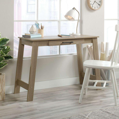 Summer Oak Effect Trestle Desk with Stationery Drawer