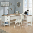 Shaker Style L-Shaped Desk With Shelf Storage