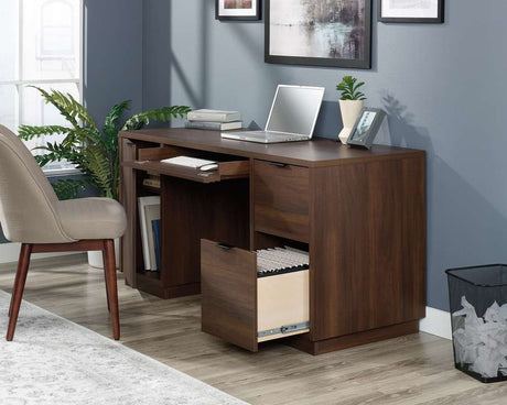 Double Pedestal Desk With Keyboard Shelf