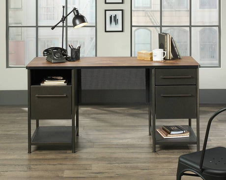 Boulevard Café Desk with Black Finish & Drawers