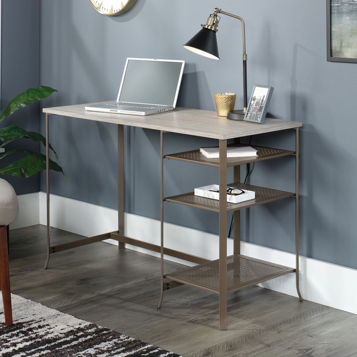 City Centre Desk in Champagne Oak Finish