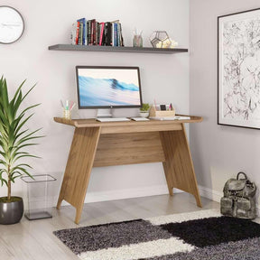 Towson Trestle Desk with Stylish Curve Desktop And Angled Legs