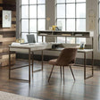 L-Shaped Executive Desk in Mystic Oak Finish