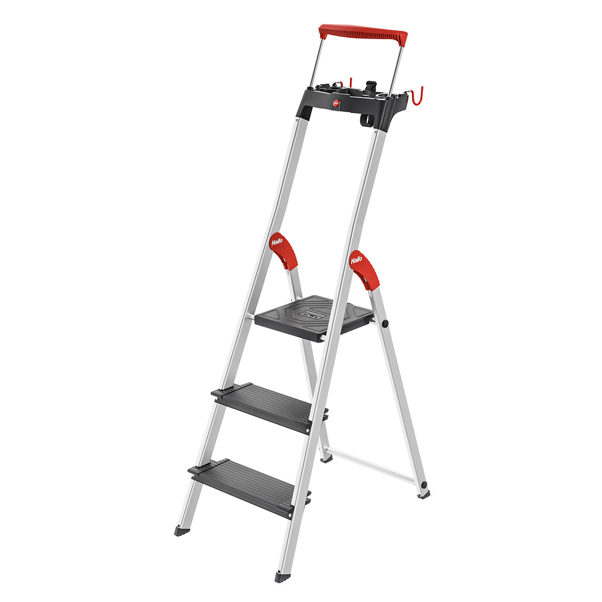 Hailo L100 TopLine Aluminium Step Ladder With Safety Handle
