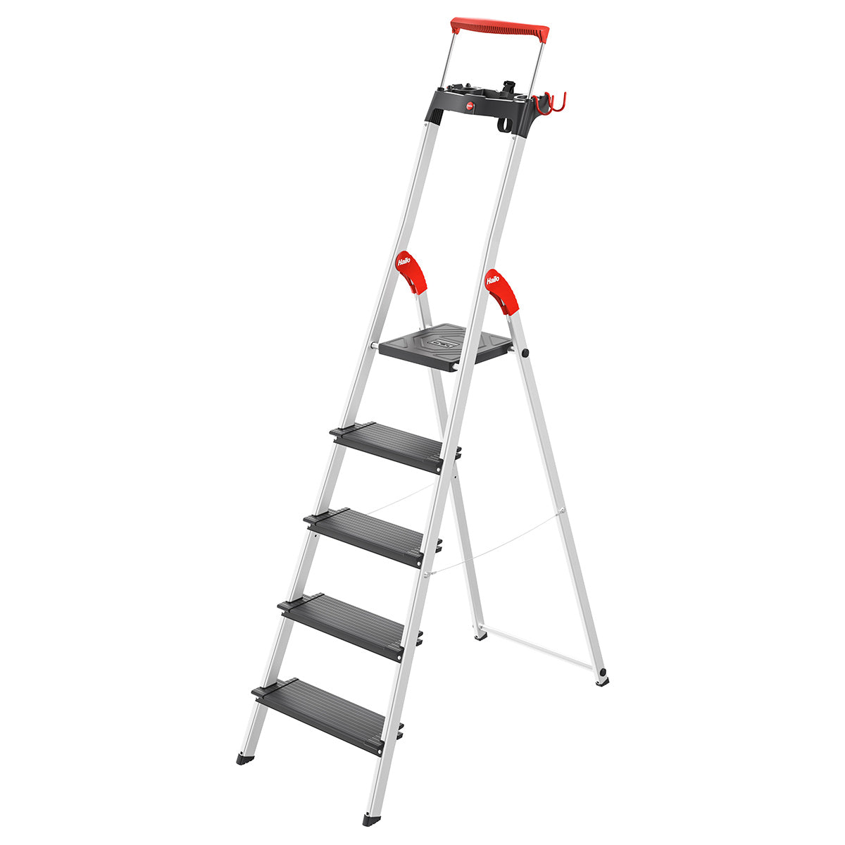 Hailo L100 TopLine Aluminium Step Ladder With Safety Handle