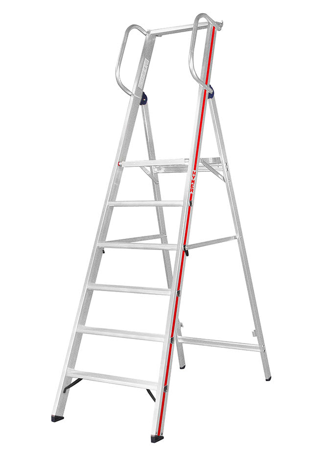 Hymer Wide Platform Step Ladder With Double Handrails