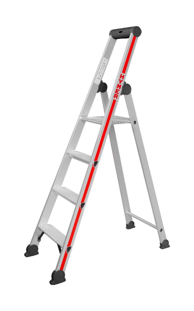Hymer Anodised Platform Step Ladder With Tool Tray