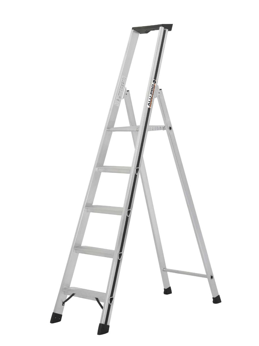 Hymer Aluminium Step Ladder With Tool Tray
