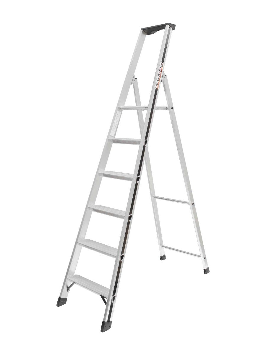 Hymer Aluminium Step Ladder With Tool Tray