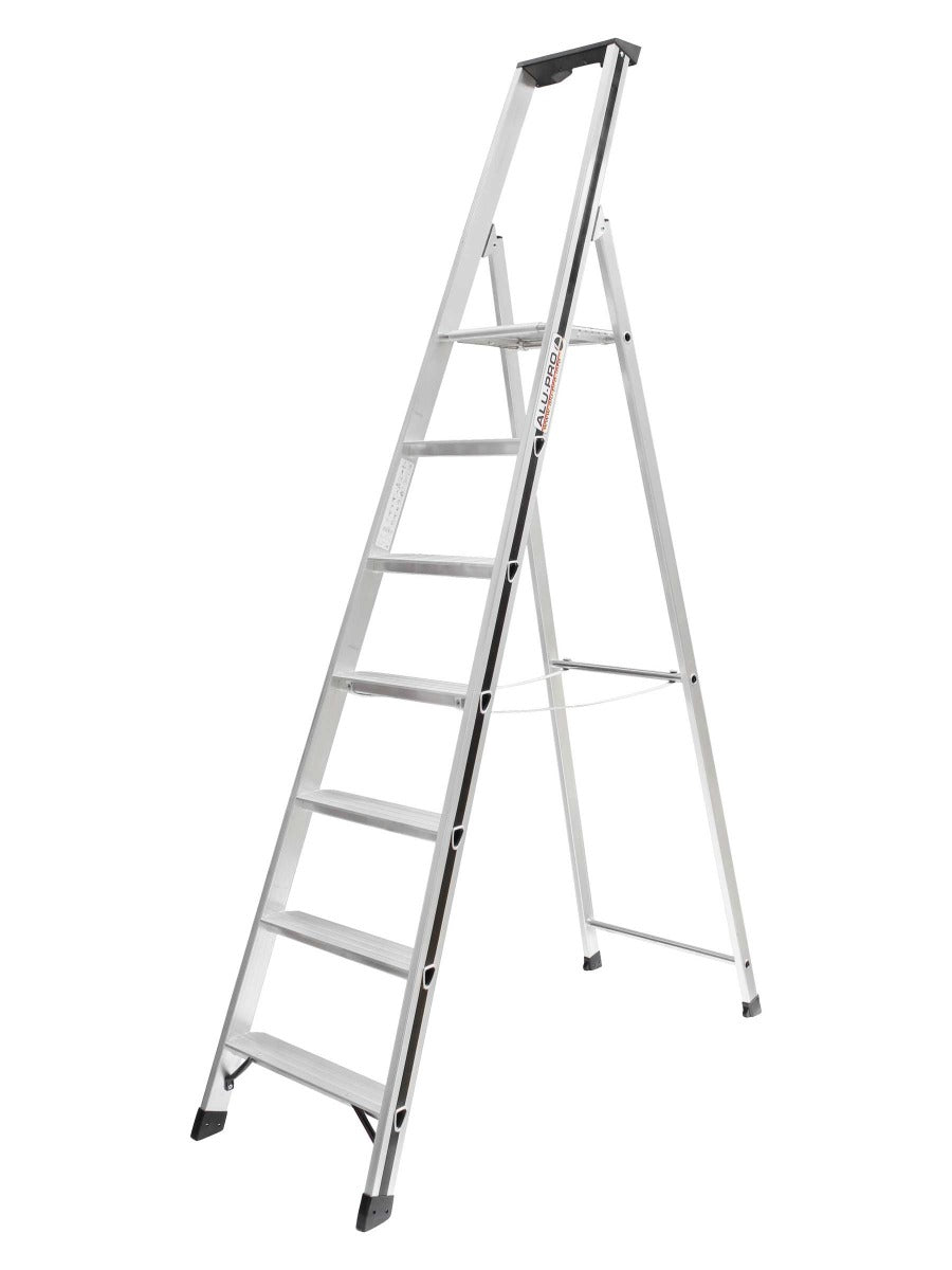 Hymer Aluminium Step Ladder With Tool Tray