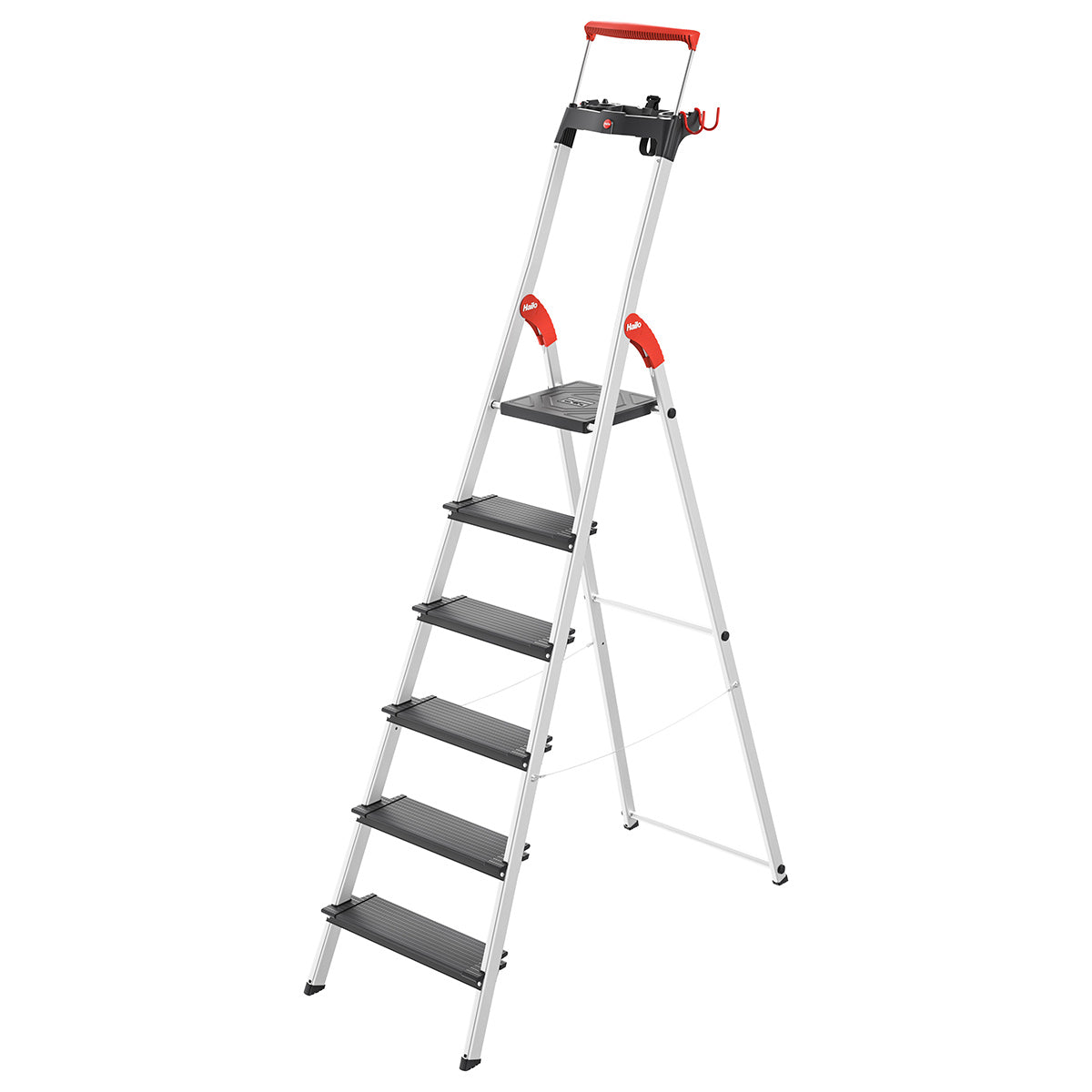 Hailo L100 TopLine Aluminium Step Ladder With Safety Handle