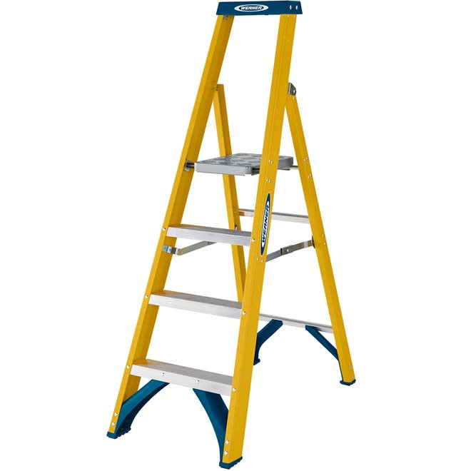 Werner Fibreglass Platform Stepladder