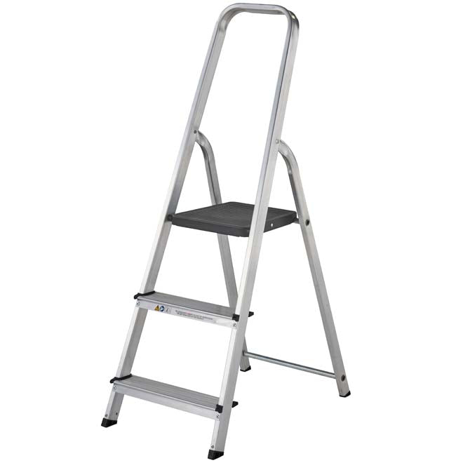 Werner High Handrail Aluminium Platform Step Ladder