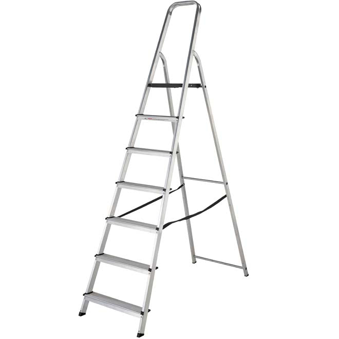 Werner High Handrail Aluminium Platform Step Ladder