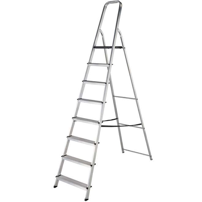 Werner High Handrail Aluminium Platform Step Ladder