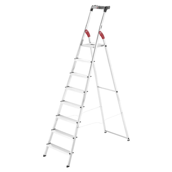 Hailo L60 Aluminium Step Ladder With Tool Tray
