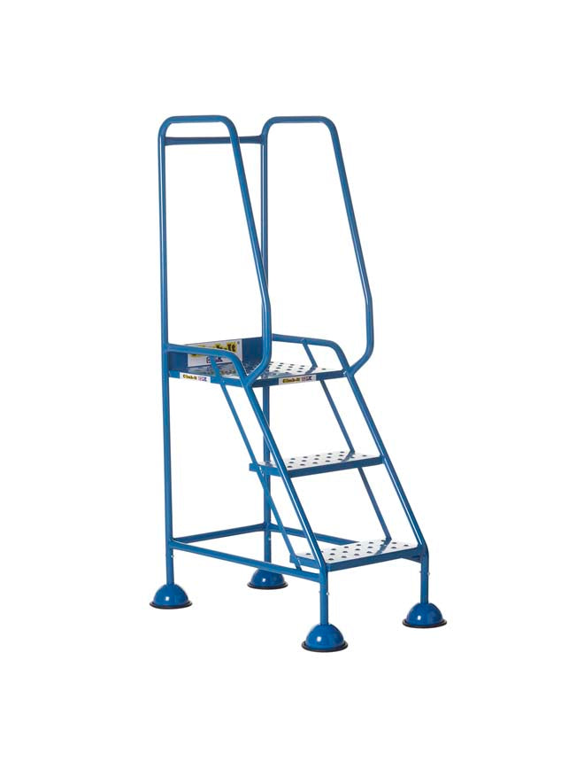 Climb It Mobile Warehouse Step With Domed Feet & Punched Treads