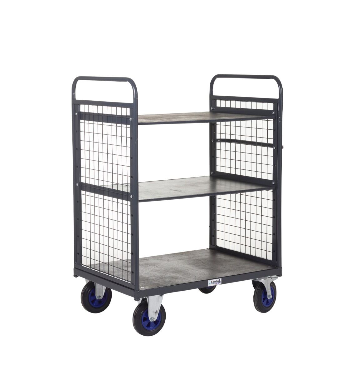 Apollo UK Industrial Distribution Trolley With Sides & 2 Shelves