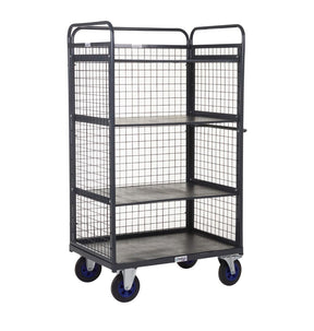 Apollo UK Industrial Distribution Trolley With Sides, Back & 2 Shelves