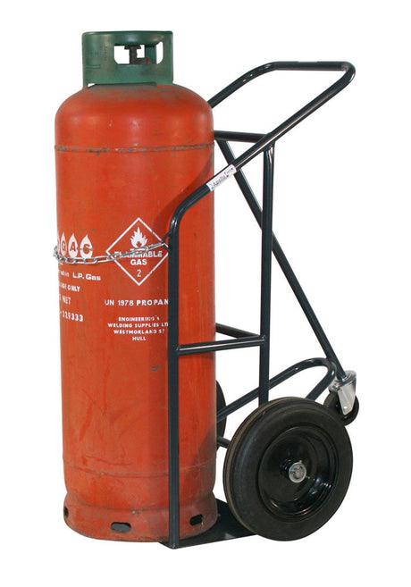 Apollo UK Single Cylinder Trolley With Large Rubber Wheels - Upto 400 mm