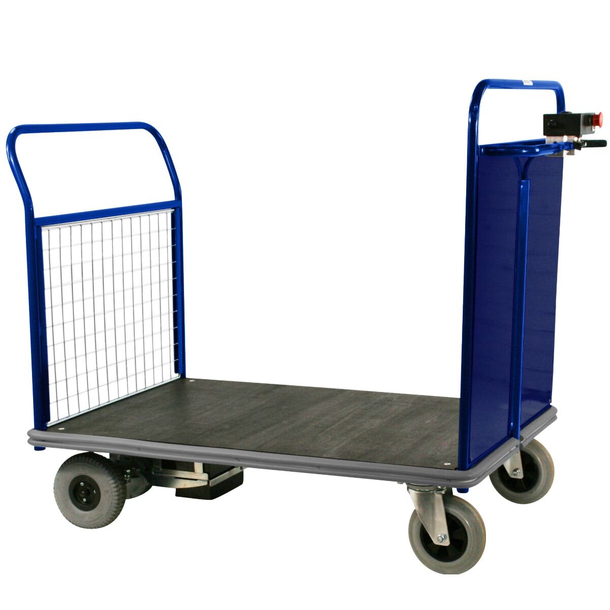 Apollo UK Single End Powered Platform Truck With Mesh End